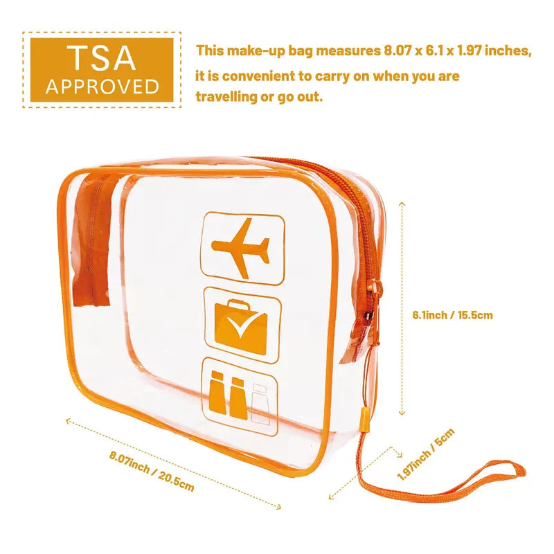 Clear Travel Toiletry Bag – Quart-Size for Carry-On Liquids ( 2 colours available )