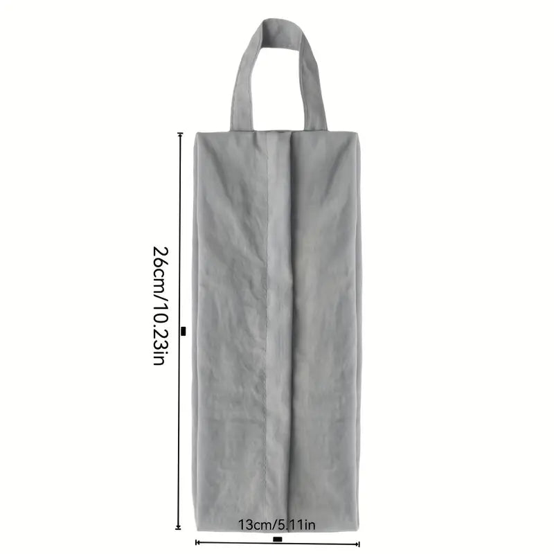 Nylon Travel Organizer Bag – For Underwear, Socks & Cosmetics with Handle Grey
