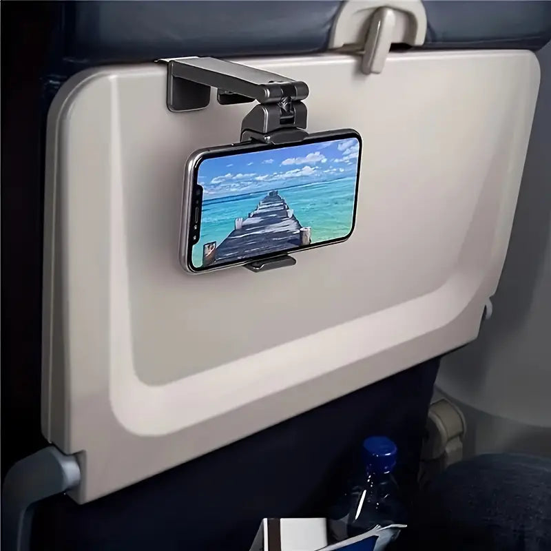 Foldable Airplane Phone Holder – Adjustable & Portable Travel Stand