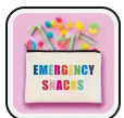 Emergency Snack Pouch – Portable, Zippered Canvas Travel Bag