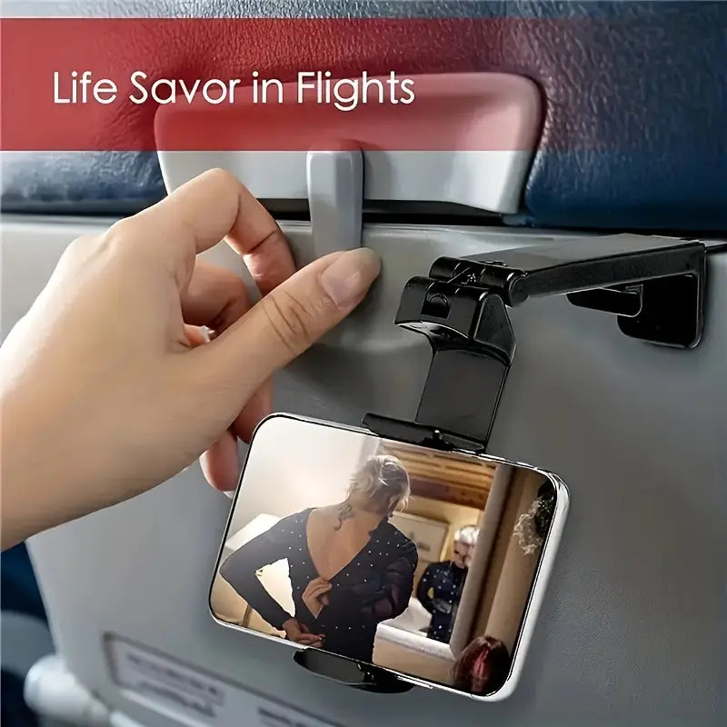 Foldable Airplane Phone Holder – Adjustable & Portable Travel Stand